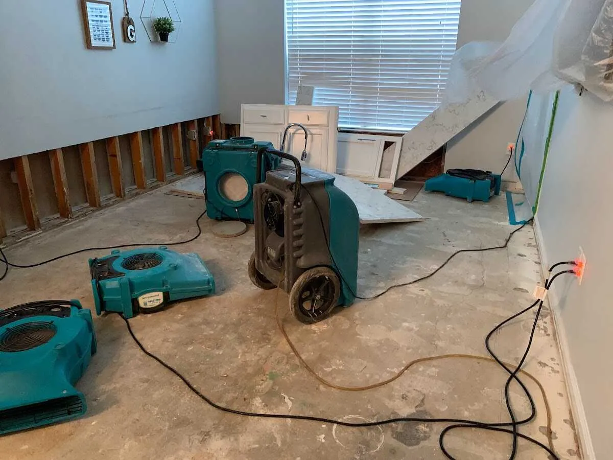 Dehumidifier in flood-cut room for Water Extraction & Removal in Urbana